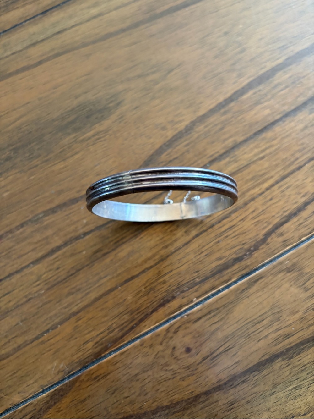 Vintage Sterling Silver Cuff Bracelet - fits 7.5 in